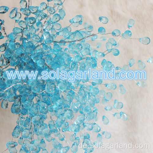 Lake Blue Waterdrop Perlen Dekoration Seil Girlande